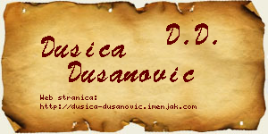 Dušica Dušanović vizit kartica